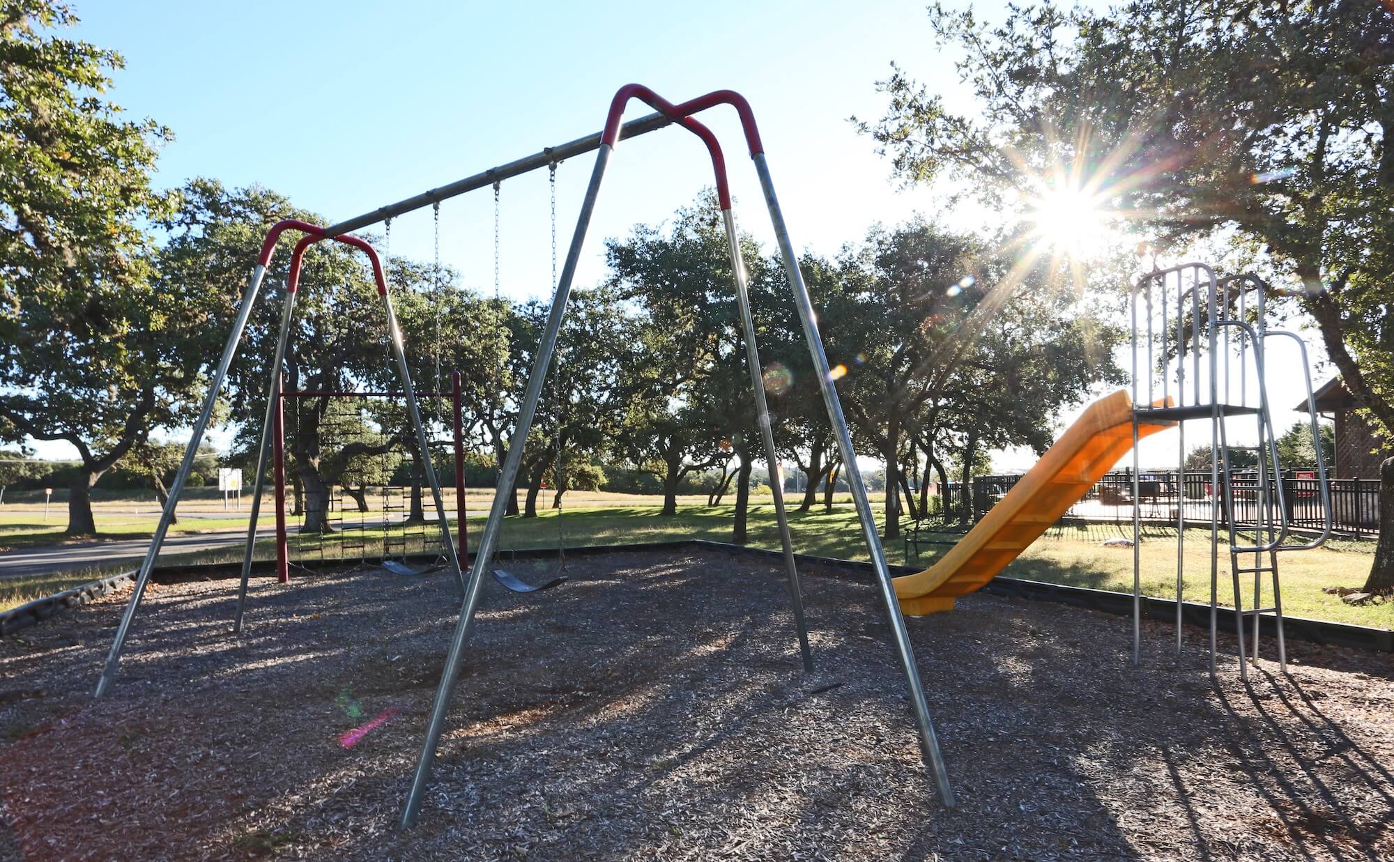 Playground full of various equipment for kids